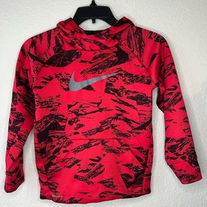 NIKE Pull Over Red Hoodie Sweater Size 7